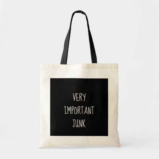 Tote Bag Funny "Very Important Junk" Tote (Devant)