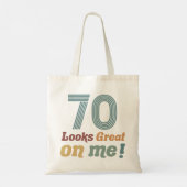 Tote Bag Funny Vintage 70e anniversaire (Dos)
