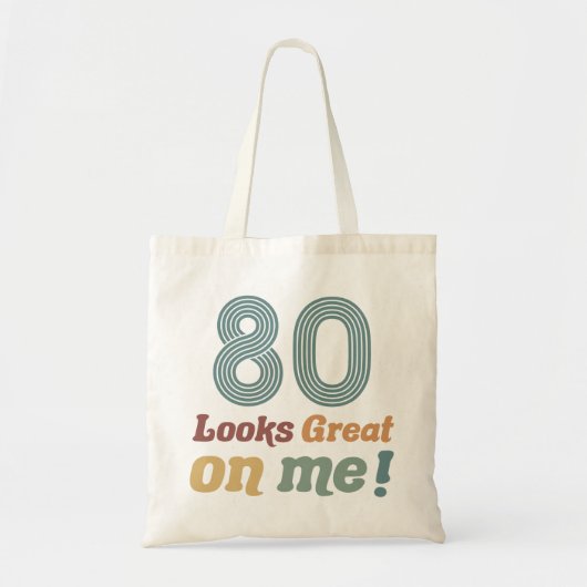 Tote Bag Funny Vintage 80e anniversaire (Devant)