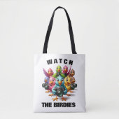 Tote Bag Funny Watch Birdies Shutterbugs (Devant)