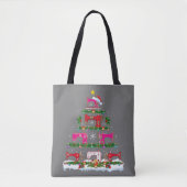 Tote Bag Funny Xmas Lighting Sewing Machine Christmas Tree (Devant)