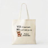 Tote Bag Funny Yarn Lovers Grumpy Cat Knitters  (Devant)