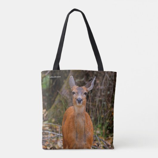 Tote Bag Funny Young Blacktail Deer sourit à un photographe (Dos)