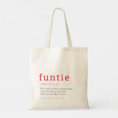 Tote Bag Funtie Définition Tante du coeur (Dos)