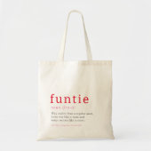 Tote Bag Funtie Définition Tante du coeur (Devant)