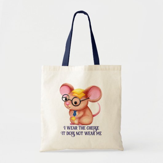 Tote Bag Furry Cheese Man Business Mouse Tie Glasses Nerdy (Devant)