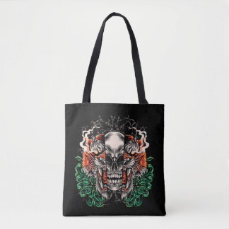 Tote Bag Fusion crâne et tigre