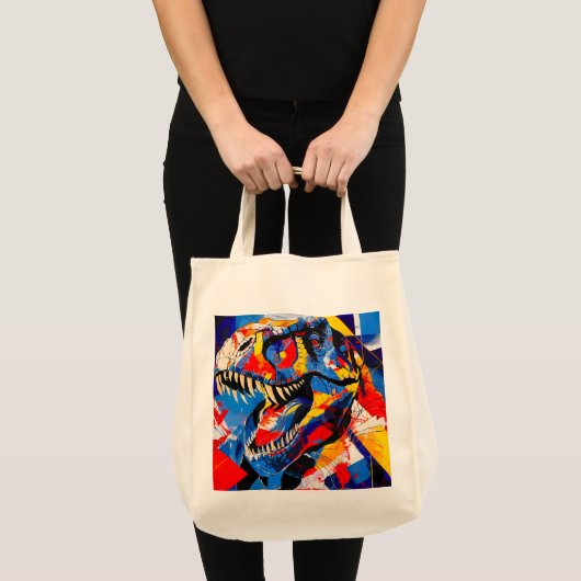 Tote Bag Fusion de T-rex Dinosaur sauvage (Devant (produit))