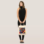 Tote Bag Fusion de T-rex Dinosaur sauvage (Devant (modèle))