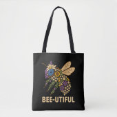 Tote Bag Fusion florale abeille (Devant)