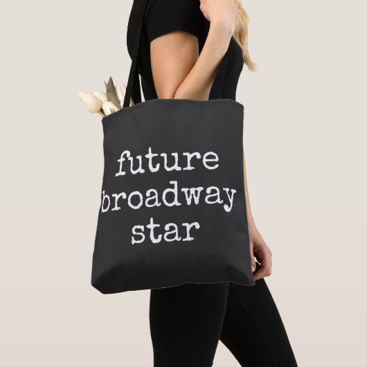 Tote Bag Futur Broadway Star Inspirant Actor Design noir (De près)
