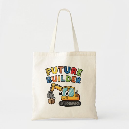 Tote Bag Futur constructeur excavateur mignon (Devant)
