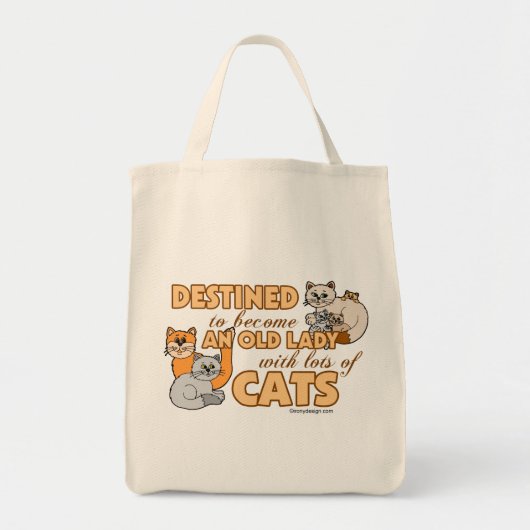 Tote Bag Futur Crazy Chat Lady Drôle Dire Design (Devant)