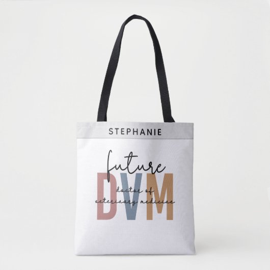 Tote Bag Futur DVM sur mesure Docteur en médecine vétérinai (Devant)