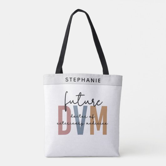 Tote Bag Futur DVM sur mesure Docteur en médecine vétérinai (Dos)