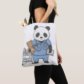 Tote Bag Futur infirmier Panda : étudiant en médecine adora (De près)