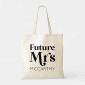 Tote Bag Futur Madame Custom Nom Mariée Pour Devenir Fiancé (Dos)