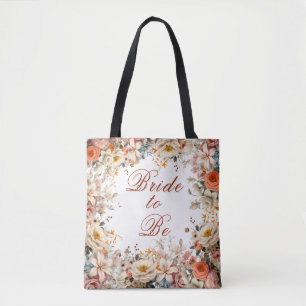 Tote Bag Futur Mariée Magnifique Bouquet Floral de Mariage