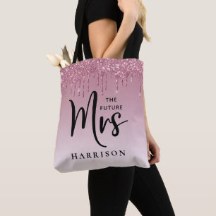 Tote Bag Futur Mme Pink Parties scintillant Drips personnal