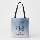 Tote Bag Futur Parties scintillant Mme Blue sur mesure (Devant)