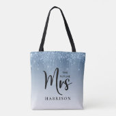 Tote Bag Futur Parties scintillant Mme Blue sur mesure (Dos)