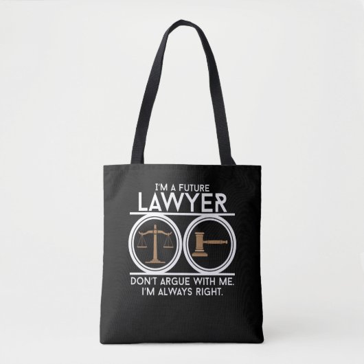 Tote Bag Futur stu d'avocat d'étudiant d'étudiant en droit (Devant)