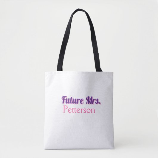 Tote Bag Future Mme ajouter nom mariée mariage enterrement (Devant)