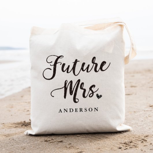 Tote Bag Future Mme calligraphie dorée
