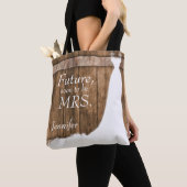 Tote Bag Future Mme In Rustic Wood Style (De près)