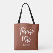 Tote Bag Future Mme Mariée Terracotta Marron Mariage (Dos)