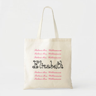 Tote Bag Future Mme nommée faite sur commande Pink Black