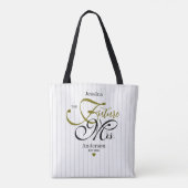 Tote Bag Future Mme Typographie Élégante Rayures Modernes (Dos)