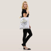 Tote Bag Future Mme Typographie Élégante Rayures Modernes (Sur le modèle)