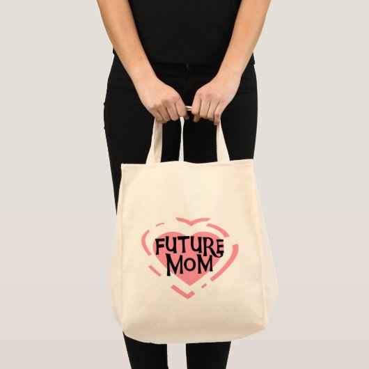 Tote Bag Future Mom Pink Heart Tshirts et cadeaux (Devant (produit))