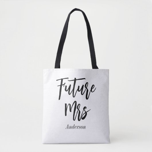 Tote Bag Future Mrs Bride Mariage Noir Blanc (Devant)