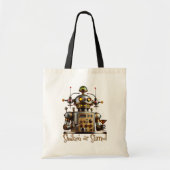 Tote Bag Futuristic Robot Bartender "Shaken or Stirred" (Devant)