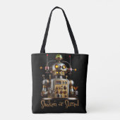 Tote Bag Futuristic Robot Bartender "Shaken or Stirred" (Dos)
