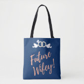 Tote Bag Futurs Inséparables Wifey en bleu profond (Devant)
