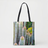 Tote Bag Fuzzy Green Cactus Succulent Photo Simple Moderne (Devant)