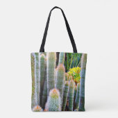 Tote Bag Fuzzy Green Cactus Succulent Photo Simple Moderne (Dos)