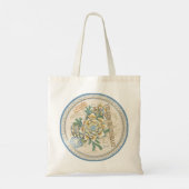 Tote Bag G création Office fleur bleue (Dos)