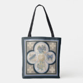 Tote Bag G création Office fleur bleue (Dos)