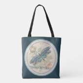 Tote Bag G création Papillon de bureau & libellule (Dos)