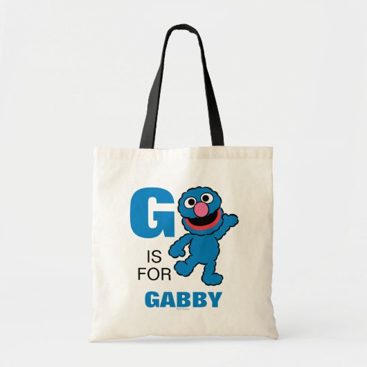 Tote Bag G est pour Grover | Ajouter Votre Nom (Devant)