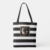 Tote Bag G Monogramme Floral Or | Blancs noirs (Dos)