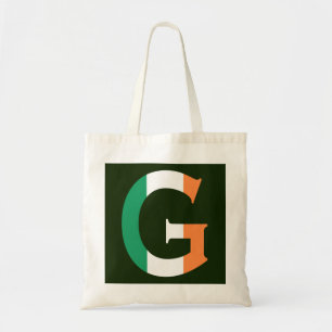 Tote Bag G Monogramme superposé sur le drapeau irlandais bt
