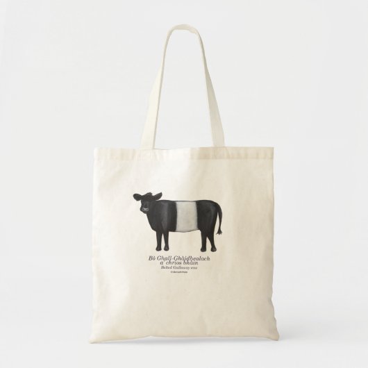 Tote Bag Gaelic écossais pour Belted Galloway (Devant)