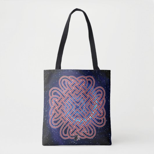 Tote Bag Galactic celtic love knot (Devant)