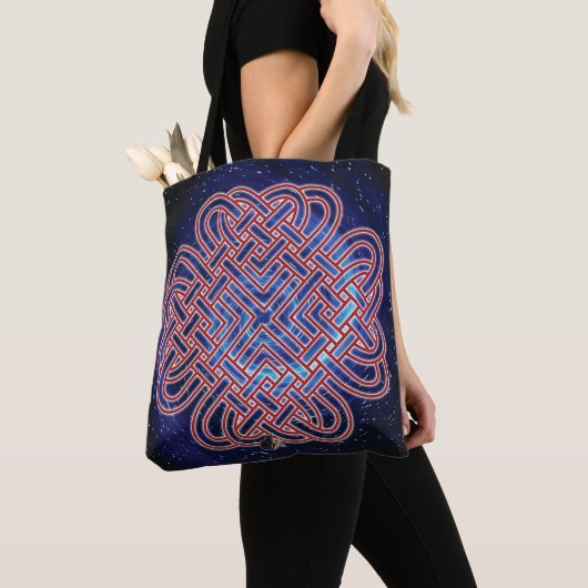 Tote Bag Galactic celtic love knot (De près)