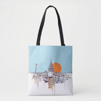 Tote Bag Galata Sketch : La tour d'Istanbul